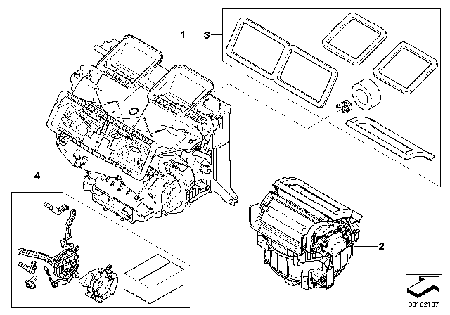 2012 BMW 328i Housing Parts Heater And Air Conditioning Denso Diagram