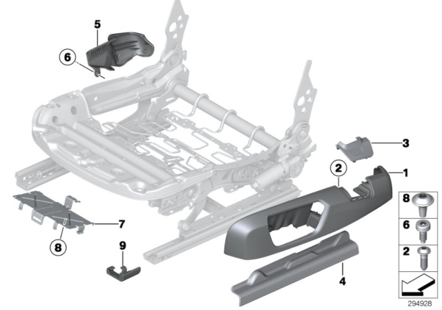 2017 BMW 440i Cover, Belt Catch Right Diagram for 52107363754