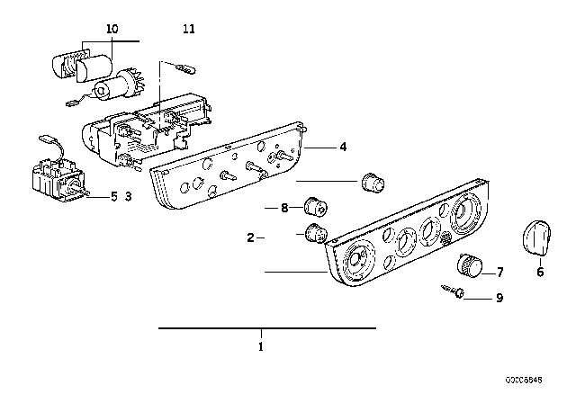 1993 BMW 325i Switch Blower Diagram for 64111387347