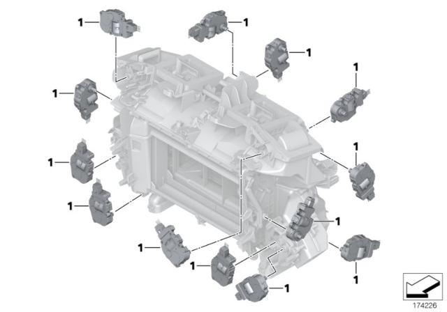 2014 BMW 750Li Actuator For Automatic Air Condition Diagram