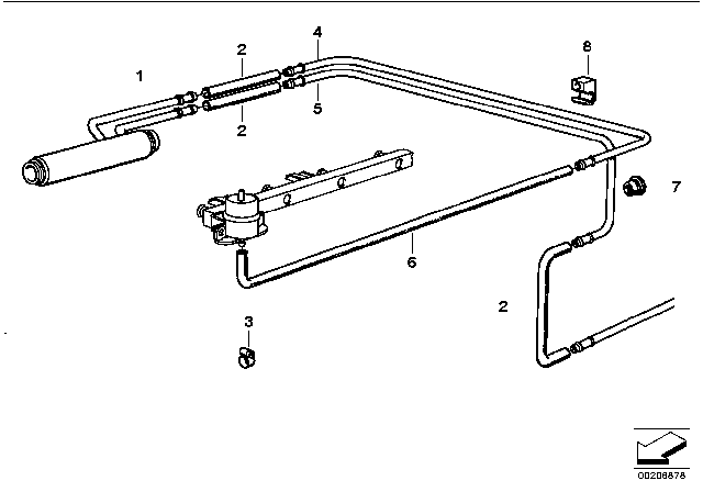 1989 BMW 735i Fuel Cooling System Diagram