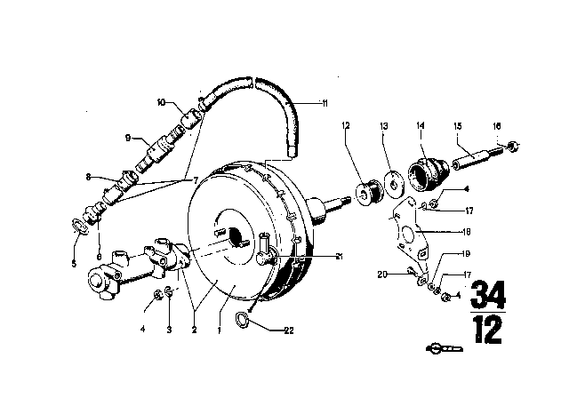 1974 BMW 3.0CS Connector Diagram for 34331103261