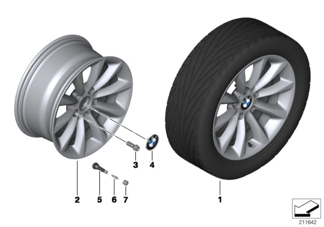 2013 BMW 335i BMW LA Wheel, Star Spoke Diagram 8