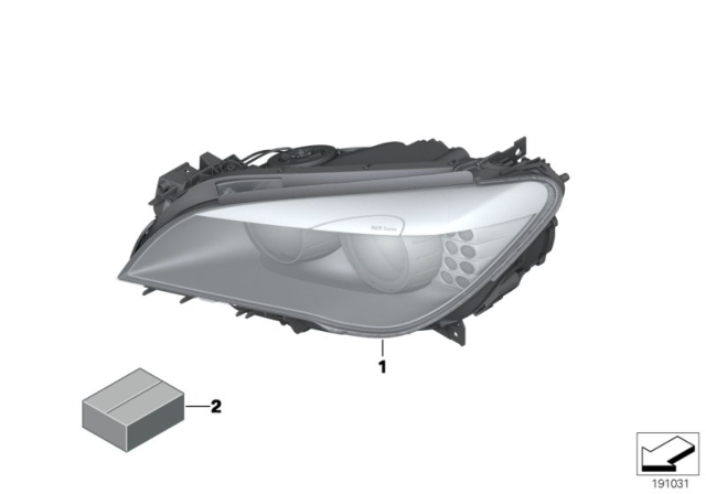 2009 BMW 750i Headlight Diagram