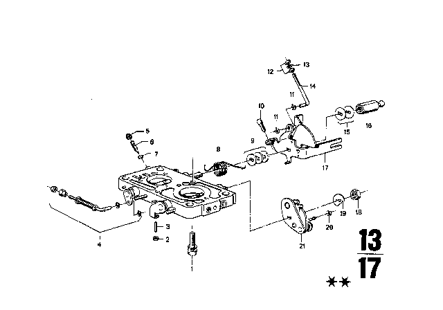 1975 BMW 2002 Carburetor Mounting Parts Diagram 12