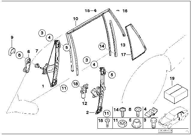 2003 BMW 325i Sealing Diagram for 51348244882