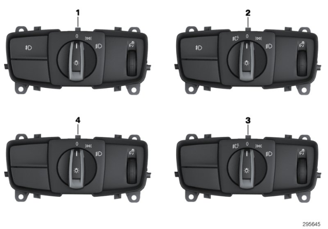 2017 BMW 430i Head Light Fog Control Switch Panel Diagram for 61316847506