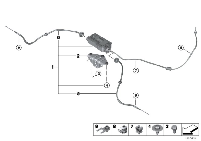2015 BMW X6 Parking Brake / Actuator Diagram