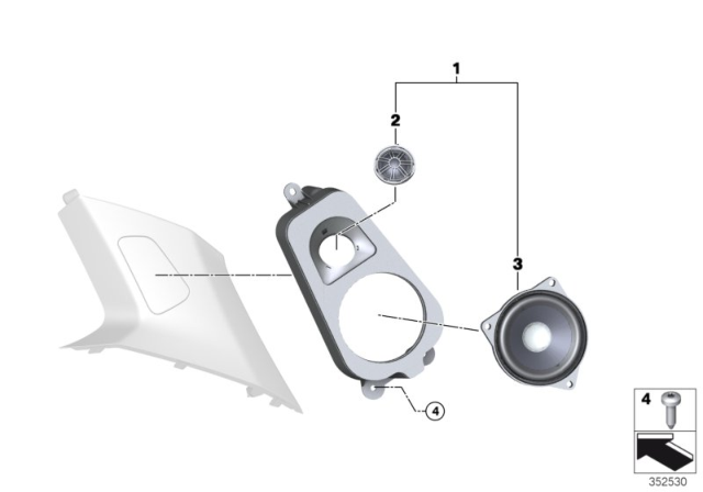 2018 BMW X5 M High End Sound System Diagram 1