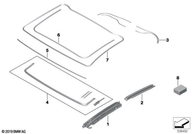 2020 BMW M850i xDrive Gran Coupe SURROUNDING SEAL Diagram for 54108495826