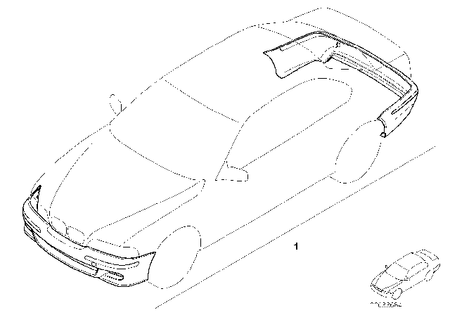 2002 BMW 530i Retrofit Kit M Aerodynamic Package Diagram