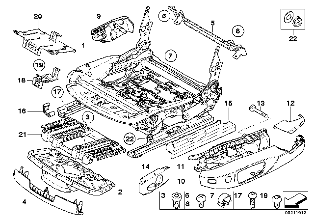 2009 BMW 128i Electrical Seat Mechanism, Left Diagram for 52107274469