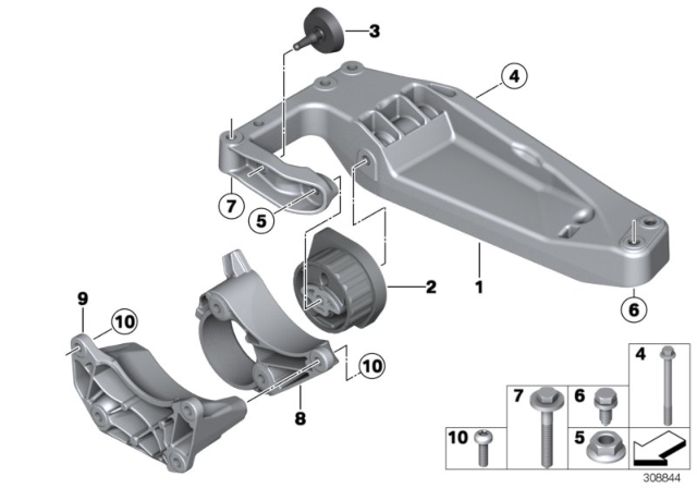 2016 BMW X3 Gearbox Suspension Diagram
