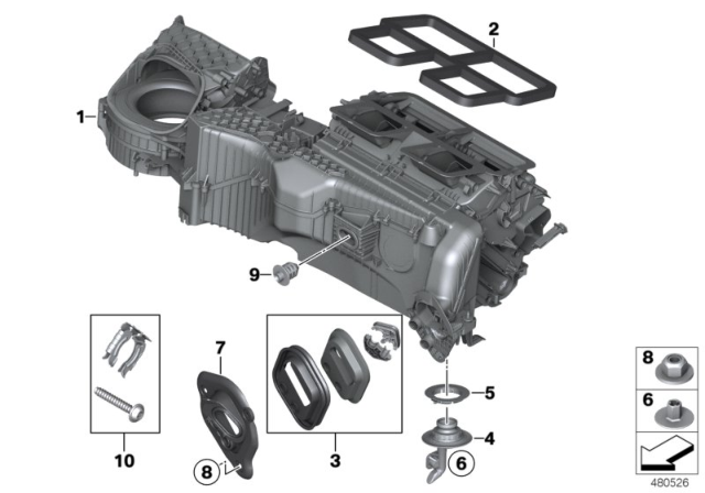 2020 BMW 230i xDrive Housing Parts - Air Conditioning Diagram