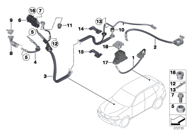 2017 BMW X4 Battery Cable Diagram