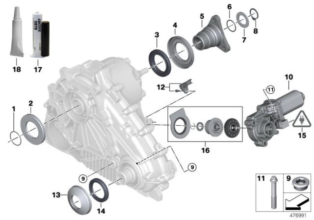 2010 BMW X5 M Transfer Case Single Parts ATC Diagram