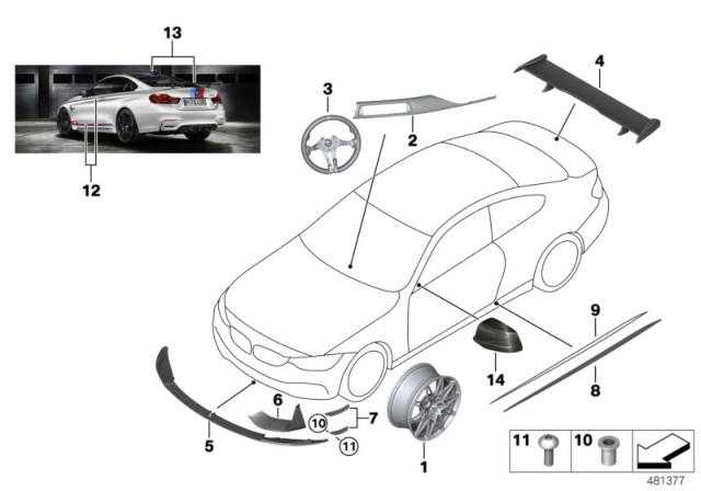 2016 BMW M4 Oval-Head Screw With Anti-Rotation Lock Diagram for 07142758504