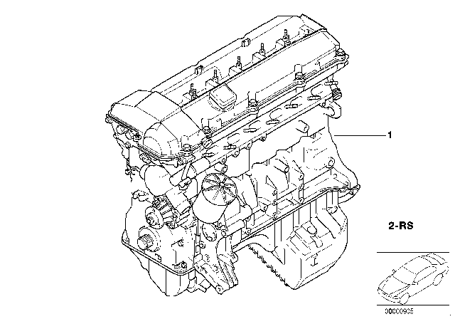 1999 BMW 323is Short Engine Diagram
