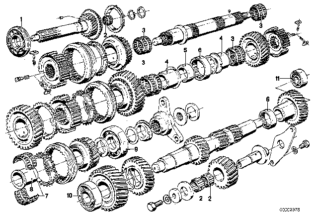 1988 BMW M3 Gear Wheel Set Parts / R.Bearing (Getrag 265/6) Diagram