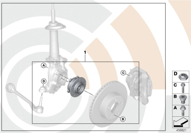 2015 BMW X1 sDrive28i(E84) Repair Kit, Wheel Bearing, Front Diagram