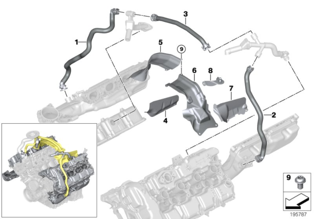 2010 BMW X5 M Crankcase - Ventilation Diagram