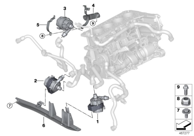 2018 BMW 330e Electric Coolant Pump Diagram