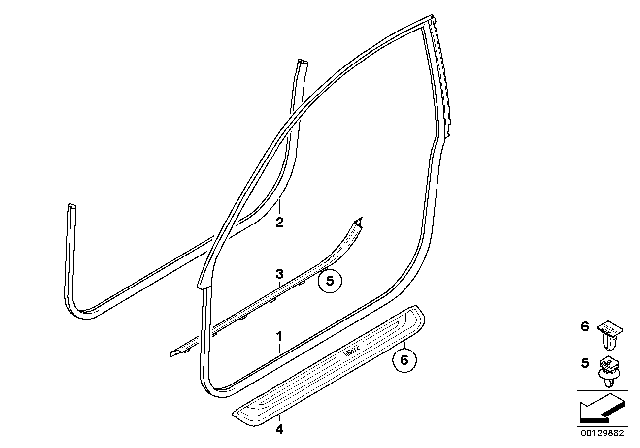 2006 BMW 650i Edge Protection / Rockers Covers Diagram