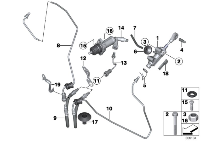 2015 BMW 320i Clutch Control Diagram