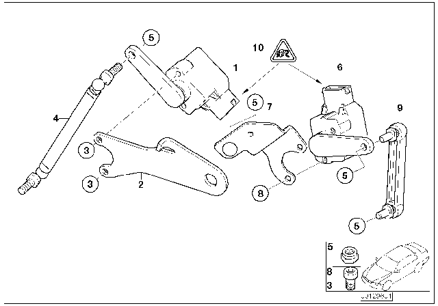 2009 BMW 528i Bracket, Level Sensor, Right Diagram for 37146781061