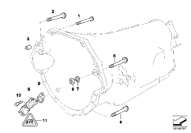 2003 BMW 540i Gearbox Mounting Diagram