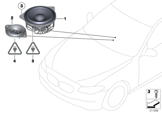 2013 BMW 535i Single Parts, Top HIFI System Diagram