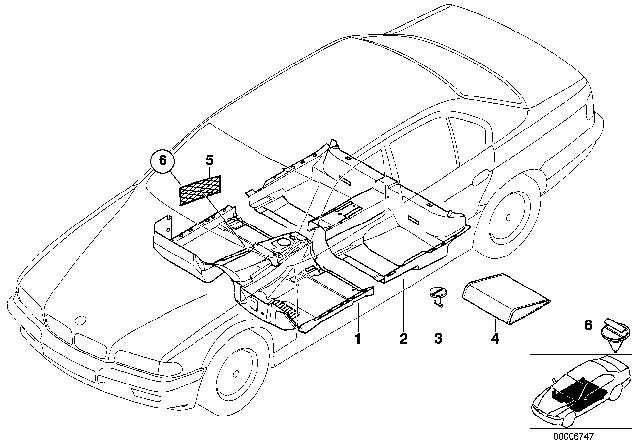 1997 BMW 740iL Lock 24,5Mm Diagram for 51478183028