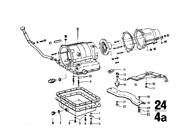 1973 BMW 2002 Mounting Parts / Suspension (ZF 3HP12) Diagram 4
