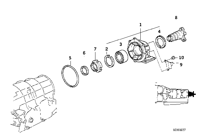 1994 BMW 320i Drive Extension Diagram for 24137509503