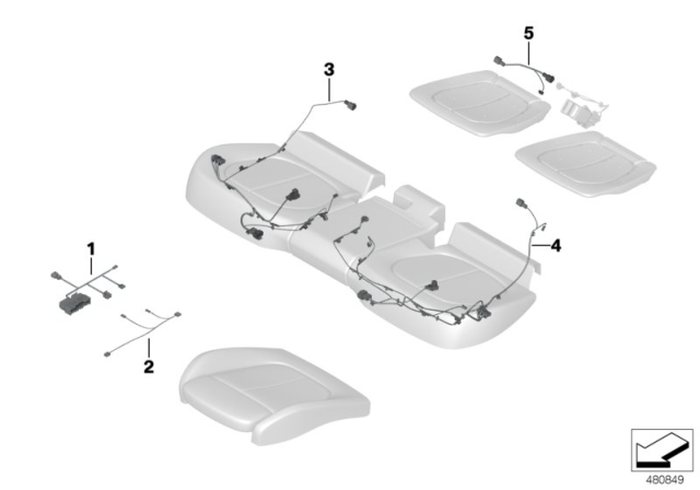 2015 BMW 428i Wiring Set Seat Diagram