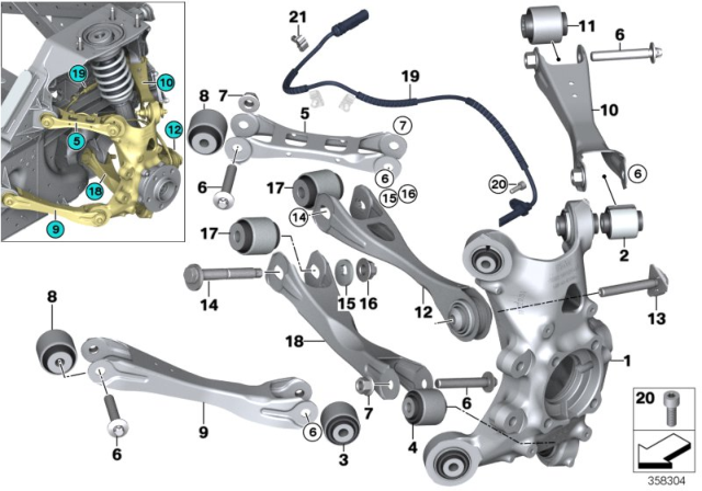 2018 BMW i3s Camber Arm, Right Diagram for 33306867884