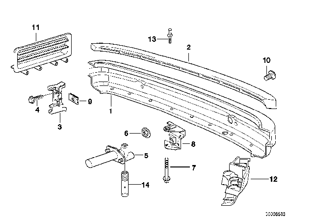 1996 BMW 318i Shock Absorber, Rear Right Diagram for 51121977550