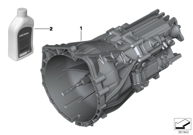 2012 BMW Z4 Manual Gearbox GS6-17BG Diagram