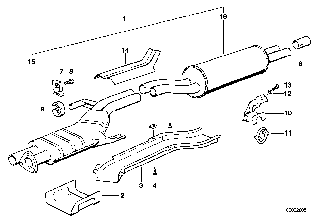 1978 BMW 633CSi Cooling / Exhaust System Diagram 4