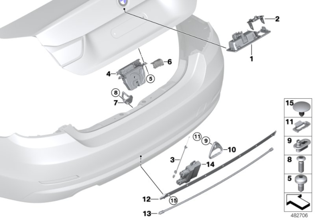 2014 BMW 428i Tailgate Locking System Diagram