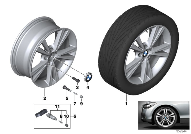 2020 BMW M240i BMW LA Wheel, Double Spoke Diagram 4