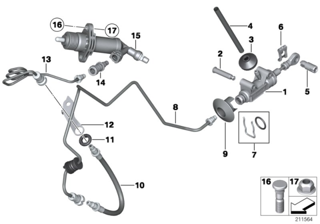 2013 BMW 550i Clutch Control Diagram