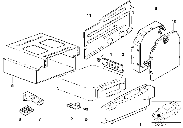 1995 BMW 320i DMC Cover And Mounting Parts Diagram