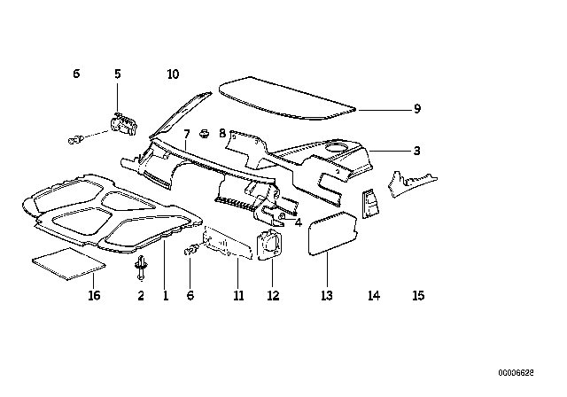 1995 BMW 318i Sound Insulating Engine Hood Diagram for 51488122215