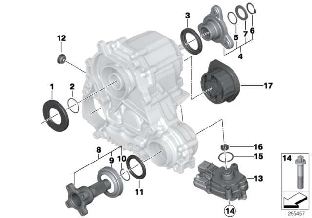 2016 BMW 328i xDrive Transfer Case Single Parts ATC Diagram