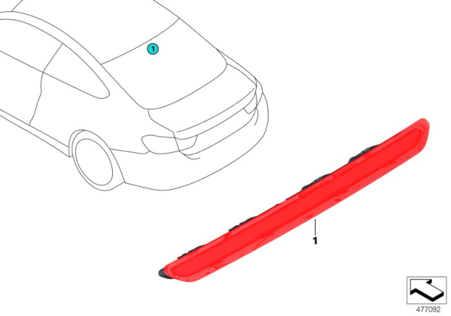 2014 BMW 435i Third Stoplamp Diagram