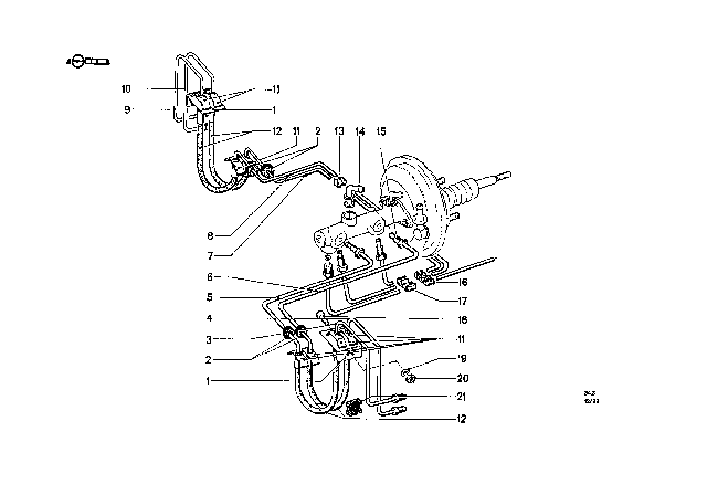 1969 BMW 2000 Connector Diagram for 34321102282