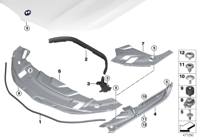 2019 BMW Alpina B7 Sealing Side Panel Right Diagram for 51767485598