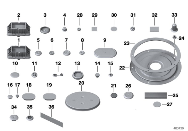 2011 BMW X3 Sealing Diagram for 51718241617