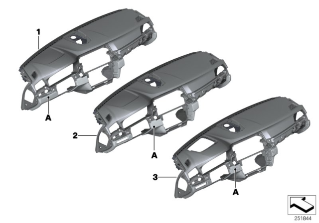 2015 BMW 550i Individual Instrument Panel, Leather Diagram 1